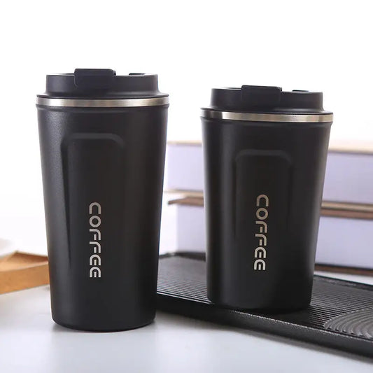 Vacuum insulated stainless steel coffee mug thermos ToGo keeps you hot for 6 hours and cold for 8 hours, is leak-proof and available in several colors. Contents 380ml or 510ml