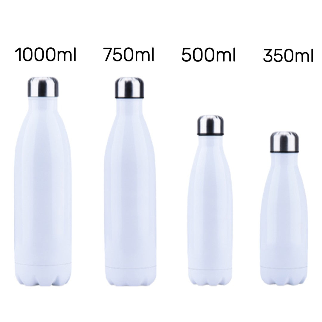 yourbottle® Edelstahl Thermosflasche Coké Weiß in 350ml/500ml/750ml/1000ml