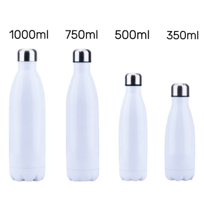 yourbottle® Edelstahl Thermosflasche Coké Weiß in 350ml/500ml/750ml/1000ml