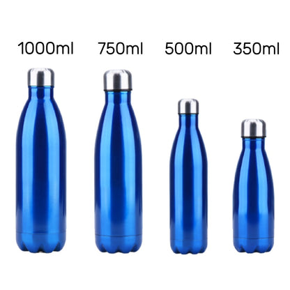 yourbottle® Edelstahl Thermosflasche Coké Blau in 350ml/500ml/750ml/1000ml